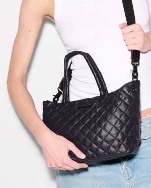 Black Small Metro City Tote