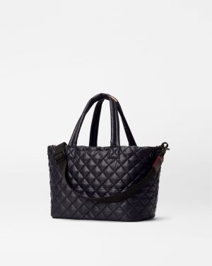 Black Small Metro City Tote