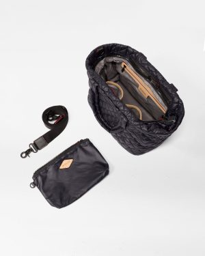 Black Small Metro City Tote