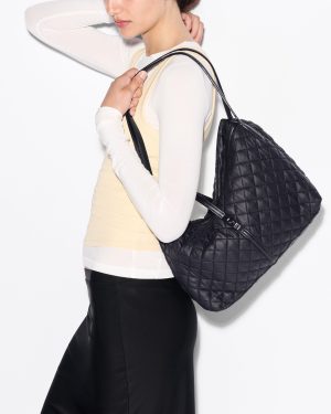 Black Astor East West Tote