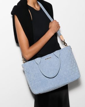 True Light Denim Medium Metro City Tote