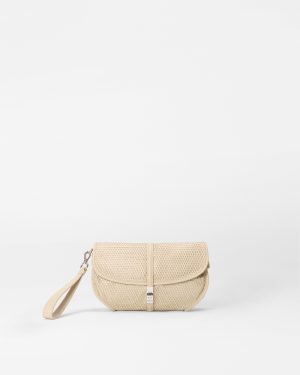 Buff Mesh Small Astor Convertible Clutch