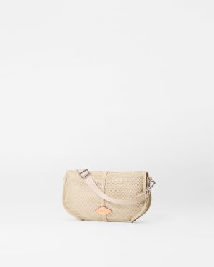 Buff Mesh Small Astor Convertible Clutch