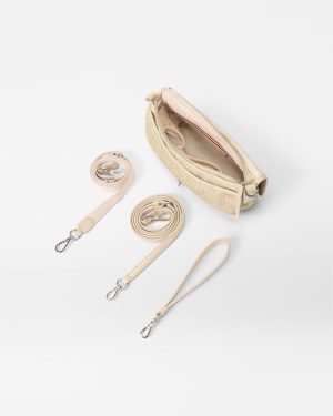 Buff Mesh Small Astor Convertible Clutch